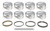 Bullet Pistons BLS1009-007P Piston and Ring, Forged, Flat Top, 3.905 in. Bore, 1.110 in. Compression Height, 1.5 x 1.5 x 3 mm Ring Grooves, Minus 2.70 cc, GM LS-Series, Kit
