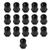 Crower 86051S-16 Rocker Arm Nut, Sure-Lock, 3/8-24 in. Thread, Steel, Black Oxide, Set of 16