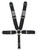 Crow Safety Gear 11104 Harness, Kam Lock, 5 Point, SFI 16.1, 52 in. Length, Pull Down Adjust, Wrap Around, Individual Harness, Silver Hardware, Black, Kit
