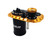 Fuelab Fuel Systems 62820-0 Surge Tank, QSST 2.0, 2.1 L, 10 AN Male O-Ring Outlet, 8 AN Male O-Ring Return, 12 AN Male O-Ring Vent, Aluminum, Gold / Black Anodized, Kit