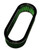 Green Filter 7465 Air Filter Element, Oval, 12 in. L x 5.25 in. W, 2.25 in. Tall, Reusable Cotton, Green, Universal, Each
