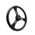 MPI USA MPI-MPI-D4-15-XL Steering Wheel, Dirt Racing, 15 in. Diameter, Flat, 3-Spoke, X-Large Black Foam Grip, Aluminum, Black Anodized / Natural, Each