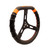 MPI USA MPI-KD2-13 Steering Wheel, Dirt Karting / Mini Outlaw, D-Shape, 13 in. Diameter, 2 in. Dish, 3-Spoke, Black Synthetic Grip, Orange Stripes, Aluminum, Black Anodized, Each