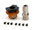 MPI USA MPI-QR-R1-34-W/T Steering Wheel Quick Release, 360 Degree Release, Weld-On, Aluminum, Black / Orange Anodized, 3 / 4 Bolt Steering Wheel, Titanium Spud, Kit