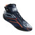OMP Racing, Inc. IC0-0822-A03-249-46 Driving Shoe, One-S, Mid-Top, SFI 3.3/5, FIA Approved, Leather Outer, Fire Retardant Inner, Navy Blue / Fluorescent Orange, Euro 46, Pair