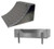 Pit-Pal Products 276 Wheel Chock, 4.25 in. Height, 9 in. Long, 10 in. Wide, Pins, Aluminum, Natural, Each