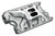 Professional Products 54023 Intake Manifold, Typhoon, Square Bore, Dual Plane, Aluminum, Natural, Small Block Ford, Each