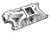 Professional Products 54031 Intake Manifold, Hurricane, Square Bore, Single Plane, Aluminum, Natural, Small Block Ford, Each