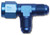 Russell 614406 Fitting, Tee, 6 AN Female Swivel x 6 AN Male x 6 AN Male, Aluminum, Blue Anodized, Each
