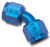 Russell 640040 Fitting, Adapter, 45 Degree, 6 AN Female Swivel to 6 AN Female Swivel, Aluminum, Blue Anodized, Each