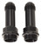 Russell 640363 Carburetor Inlet Fitting, Straight, 6 AN Make to 7/8-20 in. Male, 2 in. Long, Aluminum, Black Anodized, Pair