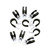 Russell 650970 Line Clamp, Adel, 4 AN, Rubber Lining, Steel, Set of 10