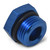 Russell 660270 Fitting, Plug, 6 AN, O-Ring, Hex Head, Aluminum, Blue Anodized, Each