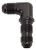 Russell 661253 Fitting, Bulkhead, 90 Degree, 6 AN Male to 6 AN Male Bulkhead, Aluminum, Black Anodized, Each