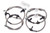 Russell 684890 Brake Hose Kit, Front / Rear Hoses, 4 Lines, Stainless, Acura 2002-06 / Honda Civic 2003-05, Kit
