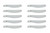 Ultra Shield 1217 Helmet Shield Tear Off, 2 mm Thick, 11.5 in. Center to Center, Plastic, Clear, Arai / Bell / HJC / Icon / Shoei Helmets, Set of 200
