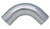 Vibrant Performance 2946 Aluminum, Tubing Bend, 90 Degree, Mandrel, 4.5 in. Diameter, 6.75 in. Radius, 4 in. Legs, 2.3 mm Thickness, Aluminum, Polished, Each