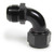 XRP-Xtreme Racing Prod. 920512BB Fitting, Adapter, 90 Degree, 12 AN Female to 12 AN Male, Aluminum, Black Anodized, Each