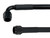 Allstar Performance ALL48466-15 AN Hose Assembly, 15 in. Long, 6 AN Hose, 6 AN Straight to 6 AN 90 Degree Female, Braided Stainless, Black Vinyl Coated, PTFE, Black Fittings, Each