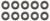 ARP 400-8525 1/4 ID SS Washers, .550 OD, Chamfer, Set of 10