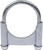 Borla 18220 Exhaust Clamp, U-Clamp, 2 in. Diameter, Stainless, Natural, Each