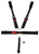 Crow Safety Gear 40064BL Harness, 5 Point, Latch and Link, SFI 16.1, Pull Down/Left Side Ratchet Adjust, Wrap Around, Individual Harness, HANS Ready, Black Hardware, Black, Kit