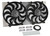 Derale 16843 Electric Cooling Fan, Powerpack, Dual 17 in. Fan, Puller, 4800 CFM, 12V, Curved Blade, 34 x 17.25 in, 3.75 in. Thick, Aluminum Shroud, Plastic, Kit