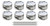 DSS Racing 8712-4060 Piston, E Series, Forged, Dish, 4.060 in. Bore, 1.425 in. Compression Height, 5/64 x 5/64 x 3/16 in. Ring Grooves, Minus 18.00 cc, Small Block Chevy, Set of 8