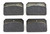Hawk Brake HB583N.480 Brake Pads, HPS+ Compound, 12 mm Thick, Aerospace Dynalite, Set of 4