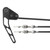 Lokar XHR-1100U Hood and Trunk Release, Handle/Cut to Fit Cable, Black Polyurethane Housing, Aluminum, Black Anodized, Kit