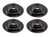 Melling 475244 Valve Spring Retainer, 7 Degree, 1.155 in. OD, 0.950 in. Step OD, 0.610 in. ID, Chromoly, Black Oxide, Set of 4