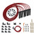 MSD Ignition 30839 Spark Plug Wire Set, Super Conductor, Spiral Core, 8.5 mm, Red, Pro Stock Plug Boots, HEI Style Terminal, Cut-To-Fit, Chevy V8, Kit