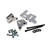 Peterson Fluid 14-3112 Oil Pump Bracket, External, Dry Sump, Passenger Side Mount, Aluminum, Clear Anodized, Ford Coyote, Kit