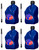 VP Racing 3532-CA-CASE-HOSE Utility Jug, 5.5 gal, 10 x 10 x 21.25 in. Tall, O-Ring Seal Cap, Screw-On Vent, Filler Hose Included, Square, Plastic, Blue, Kit