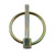 Wehrs Machine WM259C Torsion Clip, 0.188 in. OD, Steel, Yellow Zinc, Hood Pins, Each