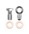 Wilwood 220-14431 Fitting, Adapter Banjo, 3 AN Male to 10 mm x 1.0 Banjo, Crush Washer, Steel, Zinc Plated, Each