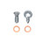 Wilwood 220-17775 Fitting, Adapter Banjo, 3 AN Male to 7/16-20 in. Banjo, Crush Washer, Steel, Zinc Plated, Each