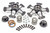 Winters 3980-5B Wheel Hub, Trackstar, Front, 2 Direct Mount Hubs, Bearings/Dust Cap/Nuts/Wheel Studs Included, Aluminum, Black Anodized, Pair