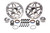 Winters 3980C Wheel Hub, Front, 2 Direct Mount Hubs, Bearings/Dust Caps/Nuts/Wheel Studs Included, Aluminum, Silver Anodized, Pair