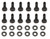Winters 9381 Ring Gear Bolt Kit, 3/8-24 in. Right Hand Thread, 1.125 in. Long, 12 Point Head, Steel, Black Oxide, Winters Quick Change, Set of 12