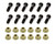 Winters 7165 Ring Gear Bolt Kit, 3/8-24 in. Thread, Slotted Head, Nuts Included, Steel, Black Oxide/Cadmium, Non-Threaded Ring Gear, Kit