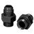 Moroso 22605 -10 AN ORB to -10 AN Male, Black w/O-Ring, Aluminum, Black Anodized, Pair