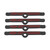 Chevrolet Performance Parts 141-757 Engine Valve Cover Holdown Clamps Black Crinkle w/Bowtie Logo SB Chevy 4 Pcs Red Lines  Bowties