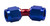 Redhorse 8145-04-1 Coupler, -4 AN Female, 45 Degree, Swivel, Aluminum, Blue/Red