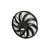 SPAL 30101522 12 in. Diameter Electric Fan, Puller 1226 CFM, Curved Blades, Plastic, Each