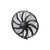 SPAL 30102113 16 in. Diameter Electric Fan, Puller 2467 CFM, Curved Blades, Plastic, Each