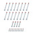 Allstar ALL87004 GM LS Gen III 1997-2003 Head Bolt Set, Hex Head, Steel, Zinc Oxide