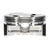 JE Pistons 213121 Small Block Chevy Forged Piston, Dome, 4.145 in. Bore, -2.50cc, Kit-4