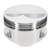 JE Pistons 242886 Small Block Chevy Forged Piston, Flat Top, 4.125 in. Bore, +5.00cc, Kit-2