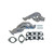 BBK 16320 2011-2014 Mustang 1-3/4 in. Shorty Steel Headers, Silver Ceramic